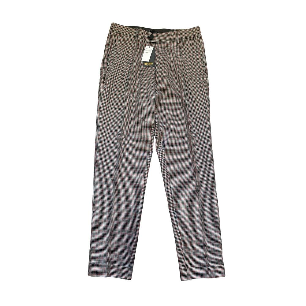 NWT Todd Snyder Madison Trouser Green Gingham Linen Cotton Size 30